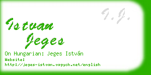 istvan jeges business card