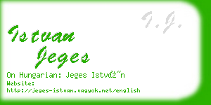 istvan jeges business card